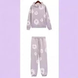 Tide Brand Foam Print Loose Sweater Y2K Hip Hop Street Suit For Men And Women-Outfit