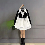 Clothing Stylish Chinese Disc Buckle Blouse Loose Casual Spring Autumn Single-breasted Commute Spliced Korean Lapel