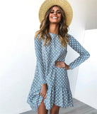 Long Sleeve Polka Dot Dress Women 2020 Vestidos Autumn Winter Sexy Party Dress Plus Size Vintage Elegant Mini Office