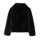 New Artificial Fur Effect Short Style Fashion Coat 4360240-Outfit