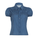 Design Style Buckle Shirt 2025 Summer Babes Ancient Early Slimming Leisure New