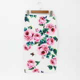 Waist Floral Print Skirts Vintage Elegant Office Lady Bodycon Skirt 2019 Women Summer Pencil Skirt Korean