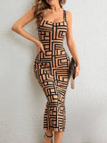 Women's Clothing 2025 Summer New U-Neck Sleeveless Printed
