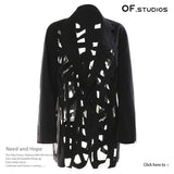 New Suit Long Fashion Simple Hollow Hair Design Sense Blazer