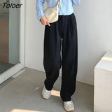 Pants Women Various Lengths All-match Spring Loose Empire Ins Simple College Mujer Solid Trousers Baggy Fashion