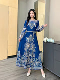 Floral Long-Sleeved Dress-Outfit