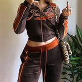 Women Tracksuit 2 Piece Set Coat Pants Winter Clothes Sweat Suits Women Matching Sets Long Sleeve Outfits-Outfit