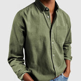 New Men's Shirt New Long-Sleeved Collar Men's