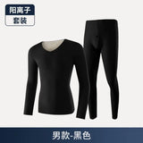 Women's Crewneck Seamless Long Johns Warm Thick Thermal Underwear Top & Bottom 2 Pieces Set for