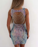 Party Sequin Sleeveless V-Neck Mini