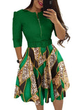 New Ladies' Fashionable Long-Sleeved Dress With Belt-Outfit