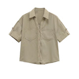Summer 2025 New Women's Fashion Casual Linen-Blend Shirt