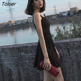 Dress Women Solid Off Shoulder Backless Sling High Waist Sexy Simple Elegant Trendy Designed Office Night Club
