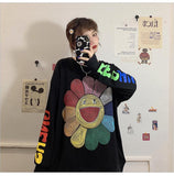 Loose Long Sleeve Hoodies Sweatshirt Top 2021 Women Print Oversized Sweatshirts Female Harajuku Cute Pullover