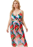 Printed Casual Strap High Waist Regular Plus Size Two Piece Skirt