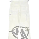 High Street Hip Hop Chao Alphabet Printed Overalls Men's And Women's Baggy Straight Casual Pants-Outfit