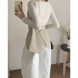 Wear A Set Of High-End Fashion Sling T-Shirt Two Sets Of High-Rise Thin Legs
