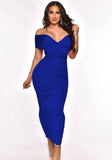 Sexy Straps Sleeveless Solid Ruched Lace Up Sheath Midi