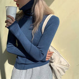 Winter Pullover Women Turtleneck Sweaters Casual Soft Heaps Collar Knit Sweater Women 2022 Basic Tops Warm Jumper