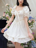 Party Casual Elegant Lolita Mini Dress Women Vintage One Piece Dress Korean Female Short Y2k Pary Dresses 2022 Summer Kawaii