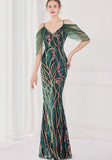 Sequin Strap Mermaid Long Evening