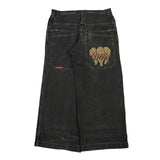 Baggy Jeans For Men Retro Embroidery Hip-Hop Goth Street Clothing-Outfit
