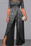Women Summer Jumpsuit Elegant Short Sleeve Loose Casual One Piece Wide Legs Pants Rompers Streetwear Office Lady 703-1-Outfit