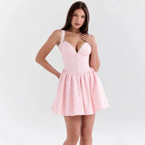 Sale Sexy Crumice Sling Skirt Deep V Short Dress Blue Corset Dress Dress Summer