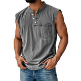 Explosion Sleeveless T-Shirt Young Men's Casual Trend Open The Door Wisht