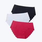 3 pcs/lot ! Seamless Panties Women Solid Sexy Underwear Mid Waist Briefs M to