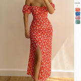 Summer Women's Bag Hip Open Word Collar Temperament Hottie Dress Dress Dress Dress