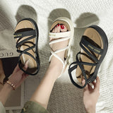 New Fashion Soft-Soled Roman Shoes With Skirts Sandals Retro French-Soled Toe