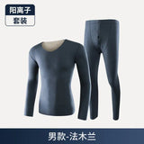 Women's Crewneck Seamless Long Johns Warm Thick Thermal Underwear Top & Bottom 2 Pieces Set for