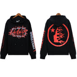 High Street Ins Minority Retro Print Letters Loose Hooded Sweaters For Men And Women In Autumn And Winter-Outfit