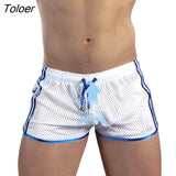 Men Shorts Fitness Bodybuilding Shorts Mens Mesh Breathable Quick Drying Fashion Casual Joggers Sportswear 618-1-Outfit