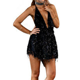 New Sexy Deliang Liang V-Neck Evening Dress Suspension
