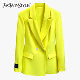 Minimalist Blazer For Women Notched Long Sleeve Casual Large Size Coat Female Fashion Clothing 2022 Autumn