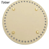/ Round Long Bottom For Knitted Bag Pu Leather Bag Accessories Handmade Bottom Solid Color Diy Crochet Bag