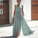 Women Summer Dress Floral Print Maxi Dresses Bohemian Hippie Beach Long Dress Women's Clothing 2023 vestidos de