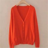 cardigan women spring plus size Solid color long sleeve short sweater coat female single-breasted casual tops jackets