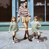 Spring Long Sleeves Vintage Striped Spoo T-Shirts For Loose