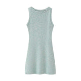 New Sleeveless Knitted Slim Mini Dress 6427020-Outfit