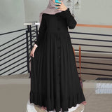 Casual Solid Puff Sleeve Ladies Kaftan Sundress ZANZEA Vintage Chiffon Dress Women 2023 Spring Ruffle Maxi Vestidos 703-1-Outfit