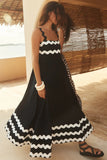 Toloer Southeast Asia New Small Flower Wave Sling Skirt High-End Temperament A-Line