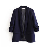 New Pleated Sleeve Sag Urban Leisure Candy Color Women's Suit Coat-Outfit
