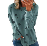 Loose Oversized Urban Leisure Long Sleeves T-shirt Printed