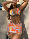 Toloer Outer Single Swimsuit Bikini 2023 New Swimsuit Women's Split Swimsuit Swimsuit Three-Piece A21H-Outfit