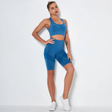 Gym Set Fitness Clothing Sportswear High Waist Women Gym Leggings Tights Padded Push-up Sports Bra 2 Pcs Sports