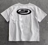Men's T-Shirts Retro Portraits Print Short-Sleeved T-Shirts Y2k Gothic Harajuku Hip-Hop Couple Relaxed-Outfit