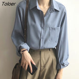 White Shirts for Women Top Turn-down Collar Solid Female Shirts Casual Office Ladies Tops 2023 Spring Summer Blouses